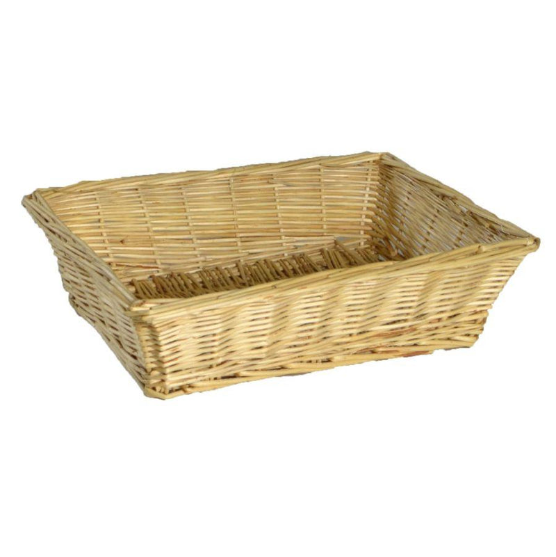 Cesta Espositore Rettangolare 41x31xh13 cm in Vimini Naturale-1