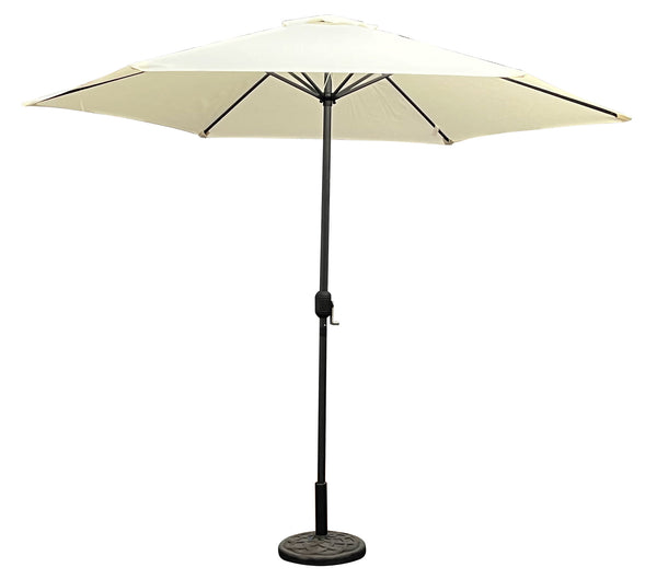 Parasol de jardin Ø3x2,4 m Mât Acier Ø38 mm Housse Écru sconto