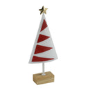 Albero metallo bianco rosso cm 15x6xh34-1