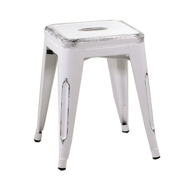 Tabouret Bristol 39x39xh45 cm en fer blanc antique online