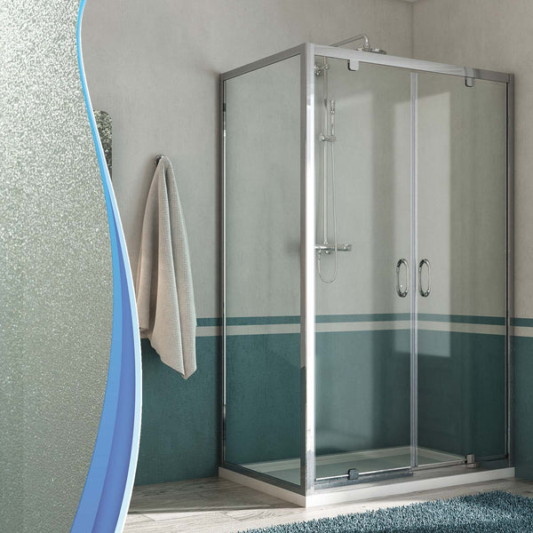 sconto Cabine de douche rectangulaire 2 portes battantes Crystal H185 Fosterberg Koge Duo