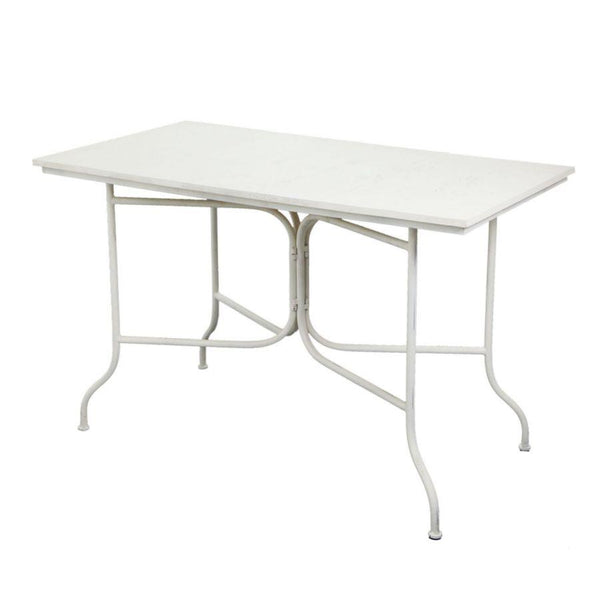 Table rectangulaire 120x65xh76 cm en fer blanc acquista