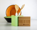 Set Cucina Verde Arancio e Bianco 5 Pezzi-2