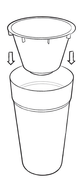 Vaso Ø38x65 cm in Polipropilene con Riserva d'Acqua Tulli Stem Elements 65 Wr Verde Cedro-3