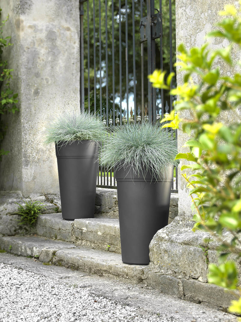 Vaso Ø38x65 cm in Polipropilene con Riserva d'Acqua Tulli Stem Elements 65 Wr Grigio-4