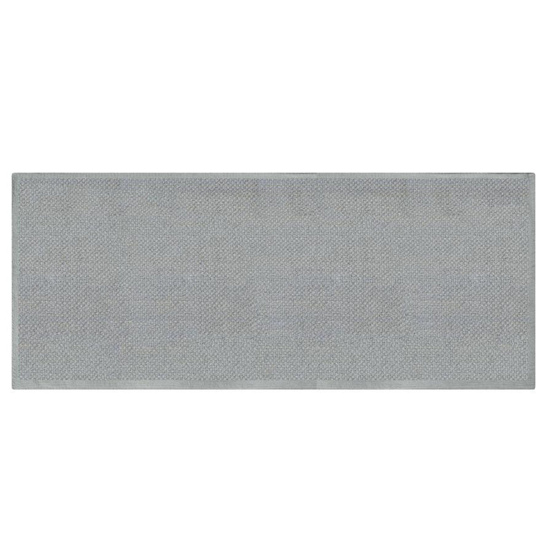 Tappeto Bagno Design Trama Semplice 50x150 cm in Cotone Grigio-1