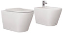 Coppia di Sanitari WC e Bidet Sospesi in Ceramica Bonussi Poseidon-7