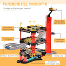 Pista da Corsa Garage Giocattolo per Bambini con Elicottero -4