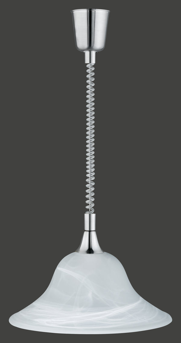 prezzo Lampe à suspension d'intérieur E27 en métal nickel mat