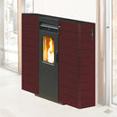 Stufa a Pellet Ad Aria 9,7 Kw 225 M3 Canalizzabile King Slim 10 Bordeaux-1