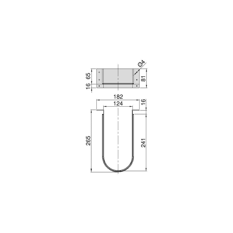 Salva Sifone per Cassetti Del Bagno Curvo Plastica Grigio 10 Pezzi Emuca-2