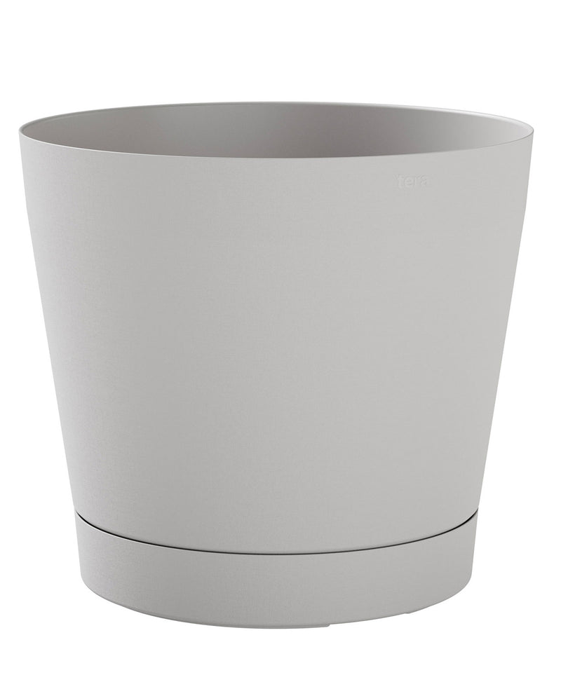 Vaso da Interno e Esterno Ø29x26cm in Plastica Orione 29 Grigio Chiaro-1