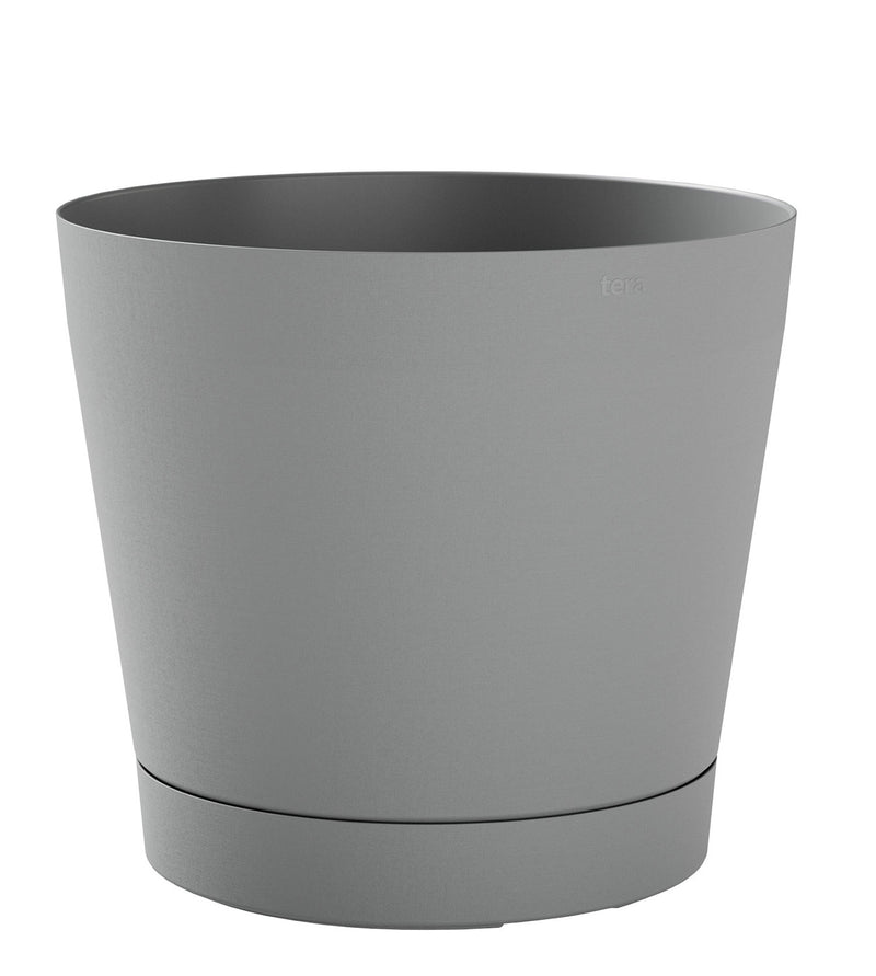 Vaso da Interno e Esterno Ø38x35cm in Plastica Orione 38 Grigio-1