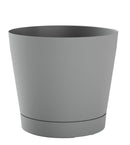 Vaso da Interno e Esterno Ø19x18cm in Plastica Orione 19 Grigio-1