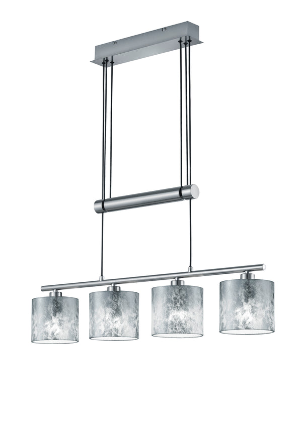 Lampe à suspension d'intérieur E14 en métal nickel mat sconto