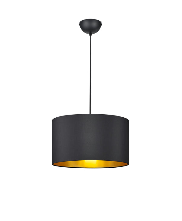 Lampe à Suspension Intérieure E27 en Tissu Noir Mat online