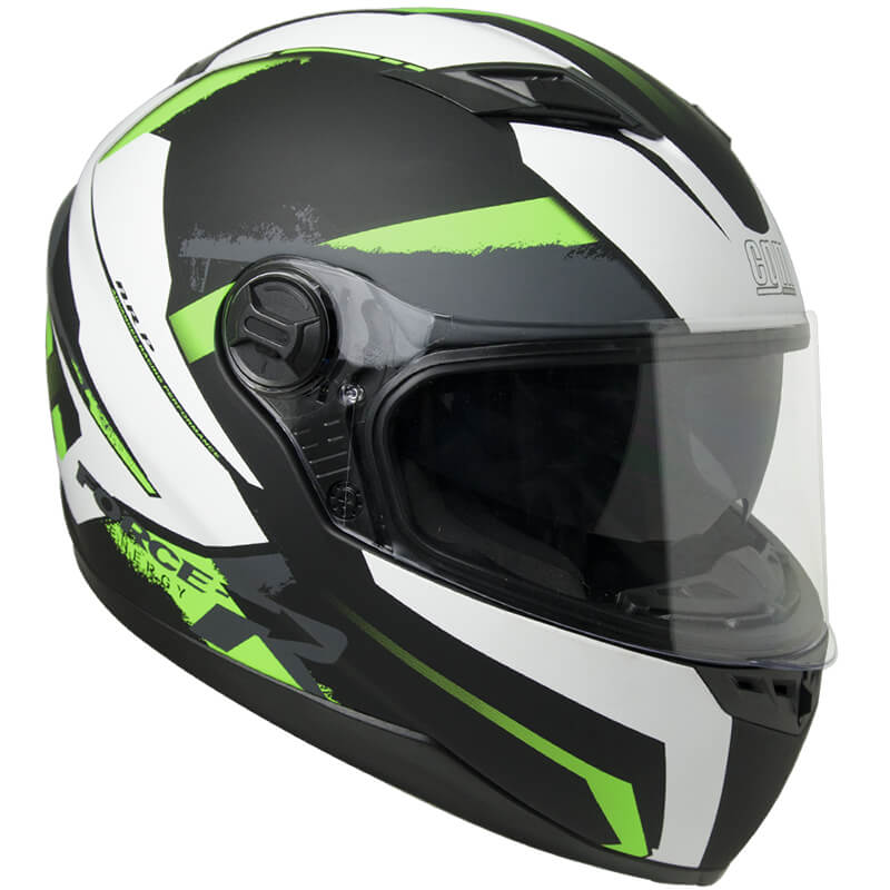 Casco Integrale per Scooter Visiera Lunga CGM Atlanta 308X Verde Fluo -1