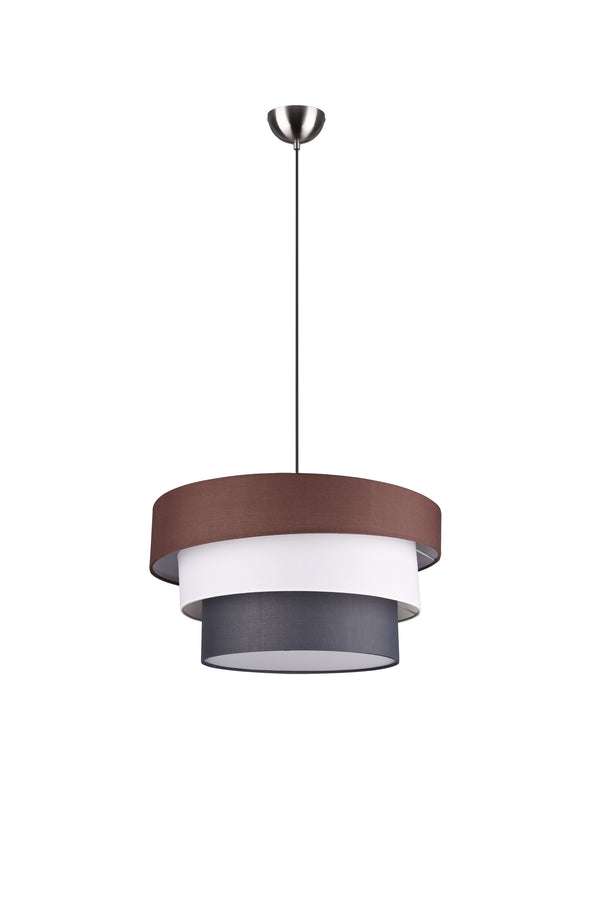 sconto Lampe à suspension d'intérieur E27 en métal nickel mat