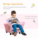 Poltroncina Imbottita per Bambini 57x42x45 cm con Poggiapiedi Rosa-4