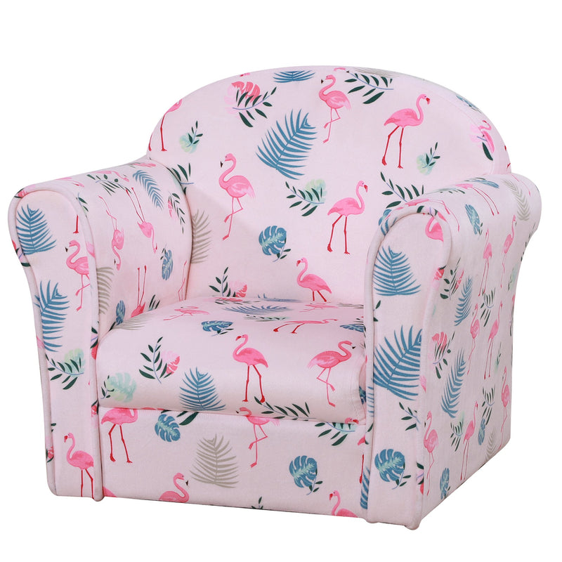 Poltroncina Mini per Bambini con Fenicotteri   Rosa-1