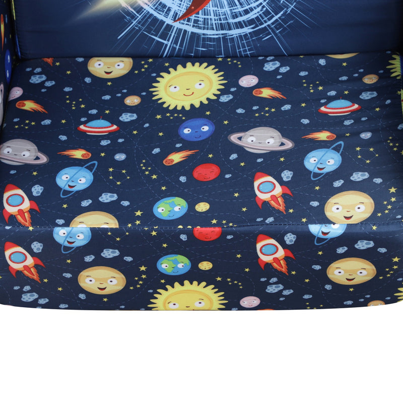 Poltroncina Mini per Bambini Fantasia Spazio 56x42x39 cm  Blu-6