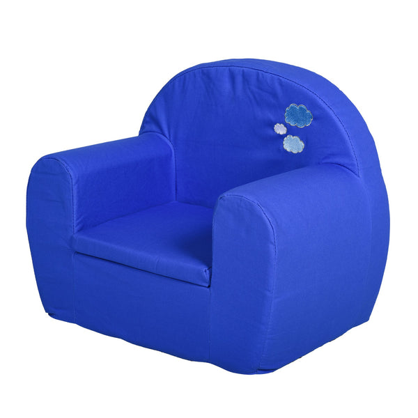 sconto Mini Fauteuil pour Enfant 53x35x44,5 cm en Coton Bleu