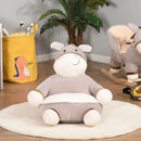 Poltroncina per Bambini 60x55x60 cm in Peluche Asino Grigio-4