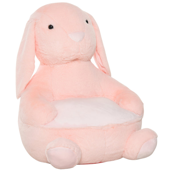 prezzo Fauteuil enfant 60x50x59 cm en peluche lapin rose