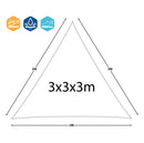 Tenda Vela da Giardino Triangolare 3x3x3 m Rizzetti Bianca-2