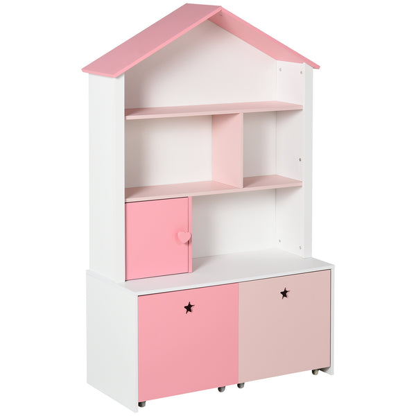 online Bibliothèque Étagère Porte-Jouets pour Chambre 80x34x130 cm Rose