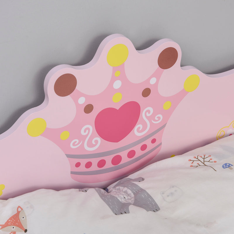 Struttura Letto Singolo per Bambini 143x73x60 cm in Legno di Pioppo Rosa-7