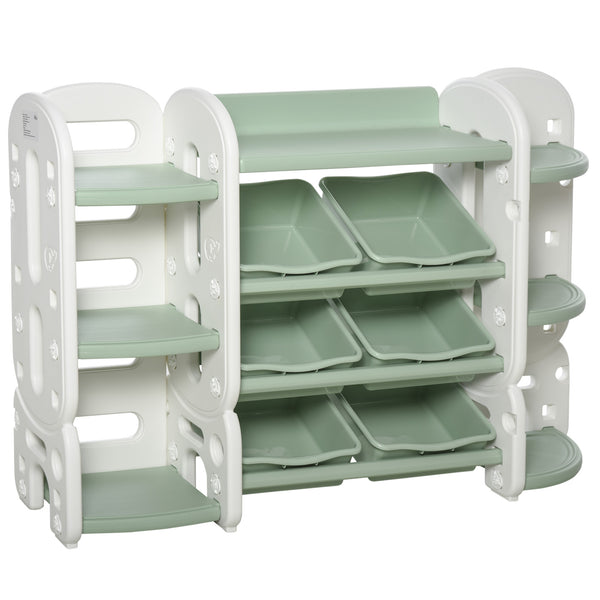 online Etagère de Rangement 149,8x35x92 cm avec paniers amovibles Vert et Blanc