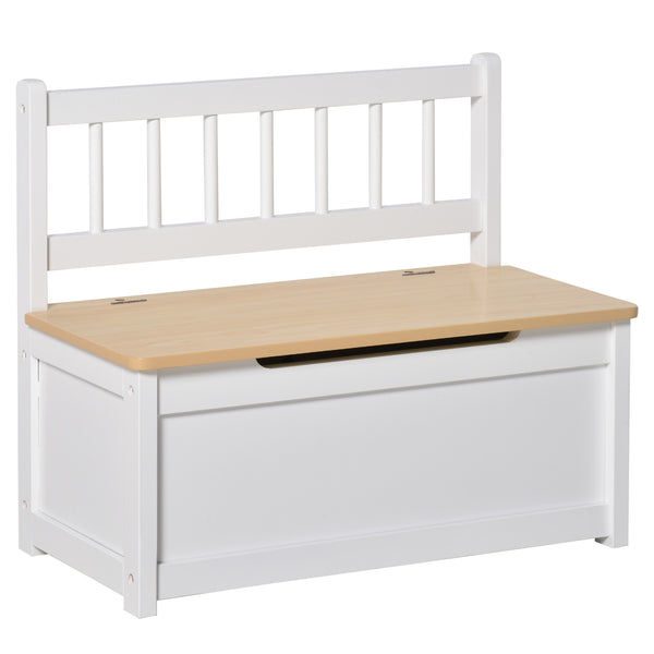 sconto Coffre Enfant 2 en 1 60x30x50 cm en Bois Blanc