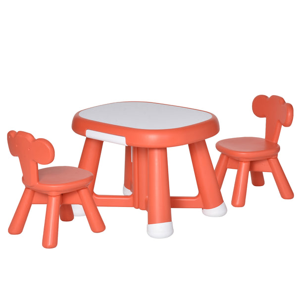 prezzo Set de Table avec 2 Chaises pour Enfants avec Plateau Tableau Blanc Rouge