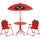 Ensemble table de jardin et 2 chaises pliantes enfant avec parapluie rouge coccinelle
