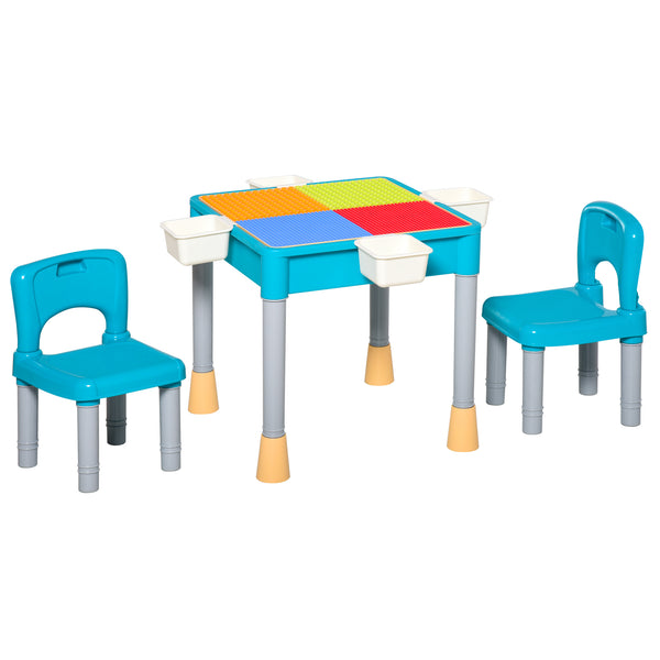 acquista Table Container et 2 Chaises pour Enfants en Polypropylène Multicolore