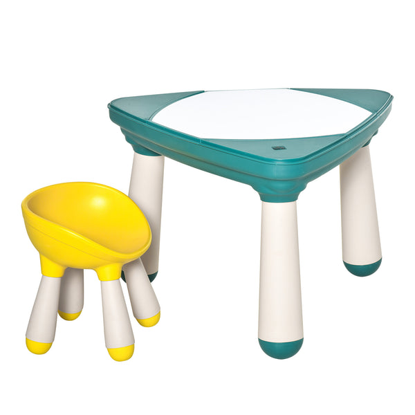 sconto Ensemble table et chaises pour enfant en ABS jaune et vert