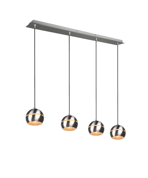 prezzo Lampe à suspension d'intérieur E14 en métal nickel mat