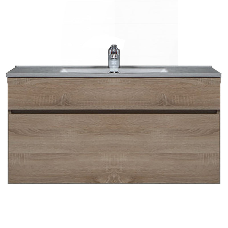 Mobile Bagno Sospeso 60 cm Lavabo Specchio e Cassettone Bonussi Gabriel Rovere Well-3