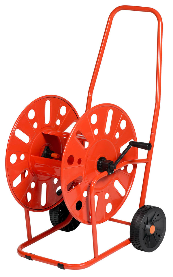 online Carrello Avvolgitubo Manuale con Ruote 80 mt Tubo Ø3/4” in Acciaio Verniciato Rosso Agrati