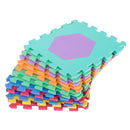 Tappeto per Bambini Puzzle Forme Geometriche 12 Tessere 31x31 cm Colorato -8