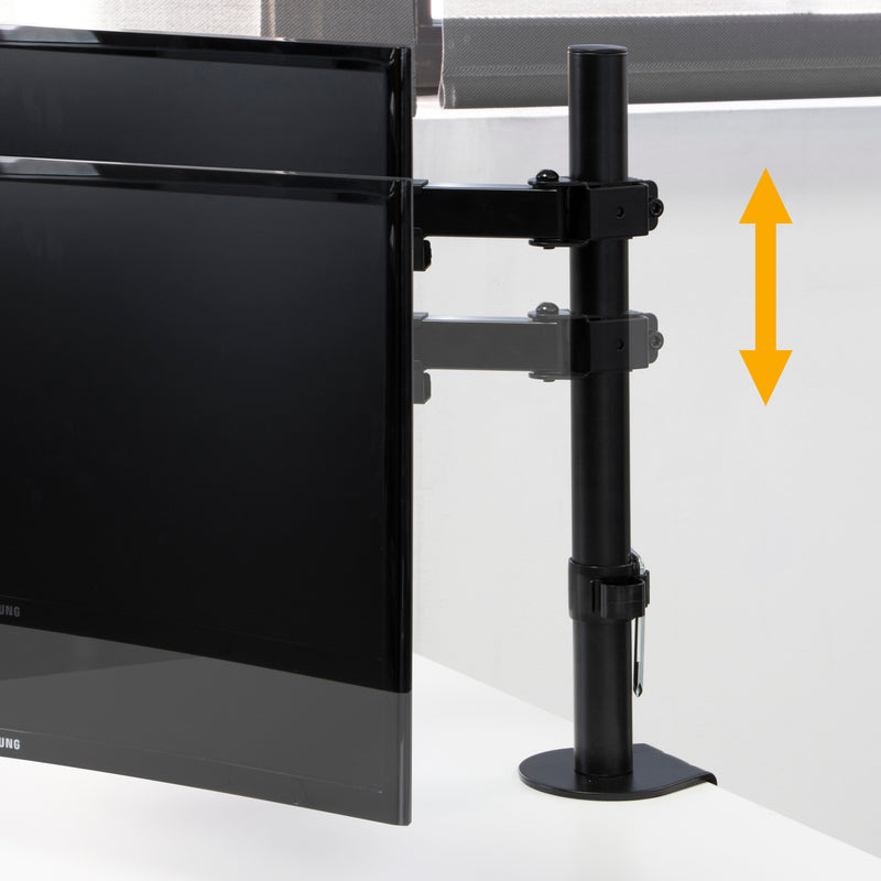 Supporti per Monitor Inclinabili e Girevole H360° Semplice Verniciato Nero Acciaio Emuca-4