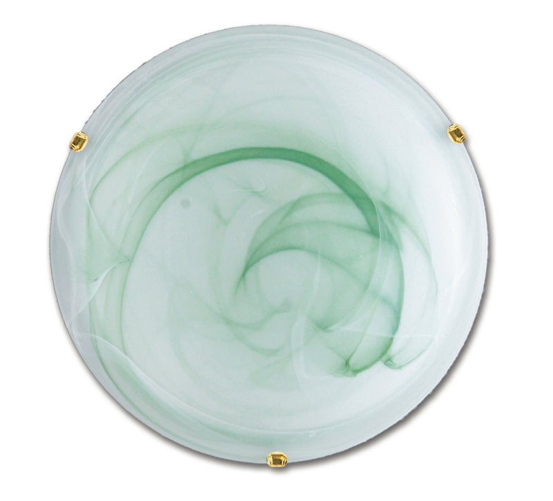 Plafoniera Tonda 50 cm Vetro Sfumato Verde Lampada Classica E27 Ambiente 32/04410-1