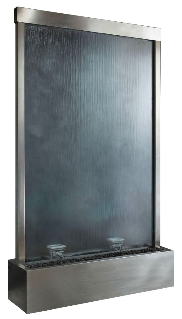 prezzo Cascata a Finestra Verticale 120x200x36 cm con Faretti in Acciaio Classic