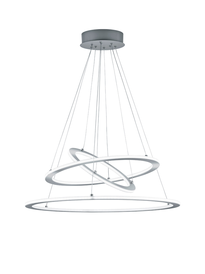 Lampada a Sospensione da Interno a LED in Metallo Nickel Opaco-1