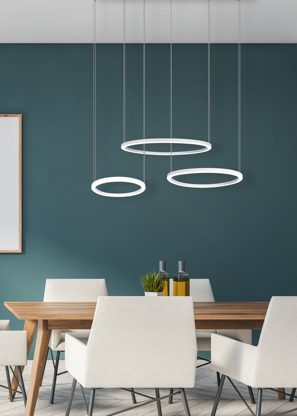 prezzo Suspension LED d'intérieur en métal blanc mat