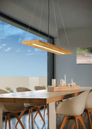 Lampada a Sospensione da Interno a LED in Legno naturale Colore di Legno-2