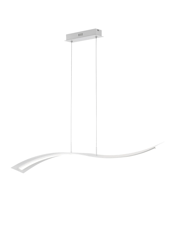 Suspension LED d'intérieur en métal blanc mat sconto