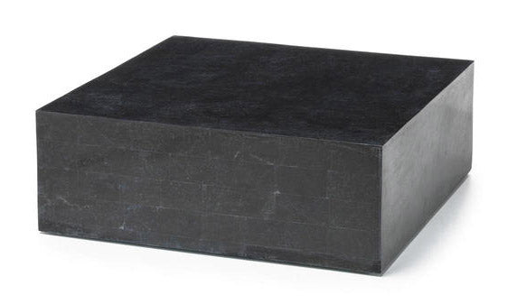 Table basse 80x80xH28 cm en pierre fossile Nanay Noire prezzo