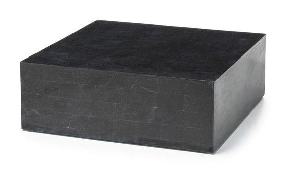 Tavolino blocco Quadrato 80x80x28 cm Pietra Fossile Black Stone-1